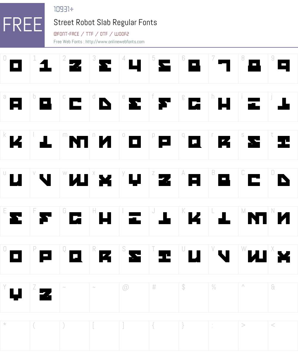 Street Robot Slab Font Screenshots