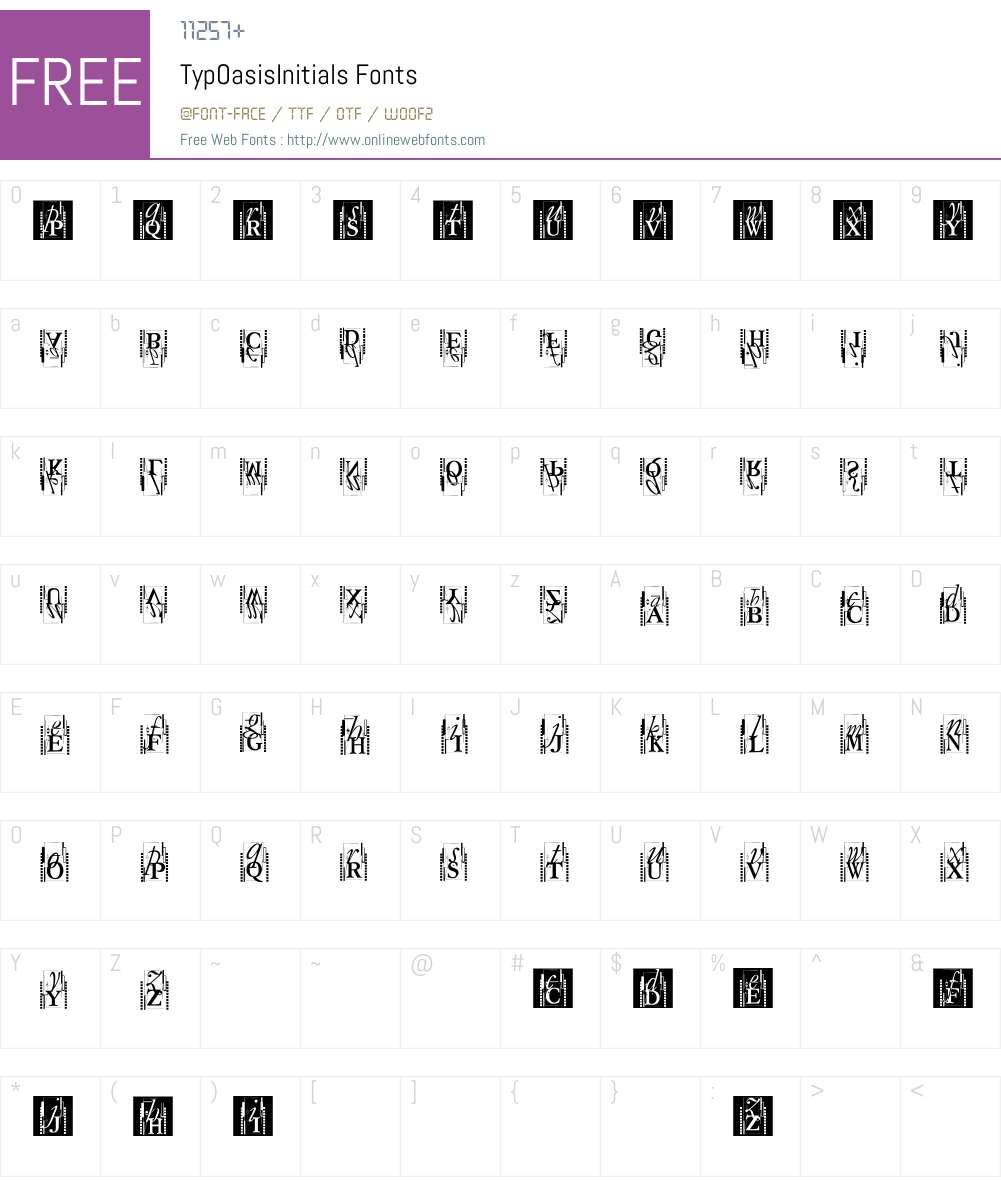 TypOasisInitials Font Screenshots
