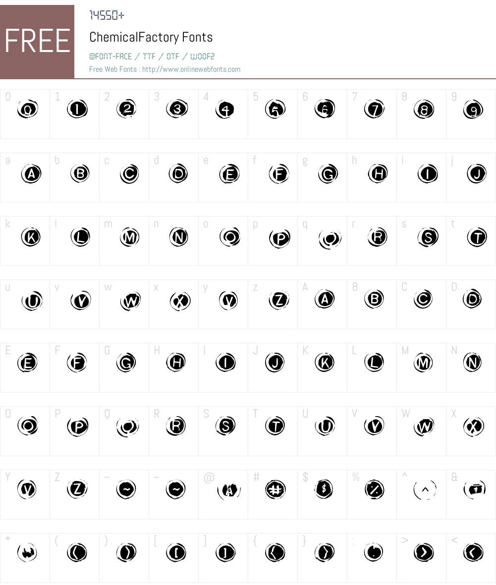ChemicalFactory Font Screenshots