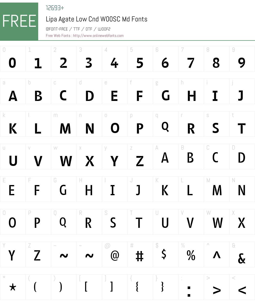 Lipa Agate Font Screenshots