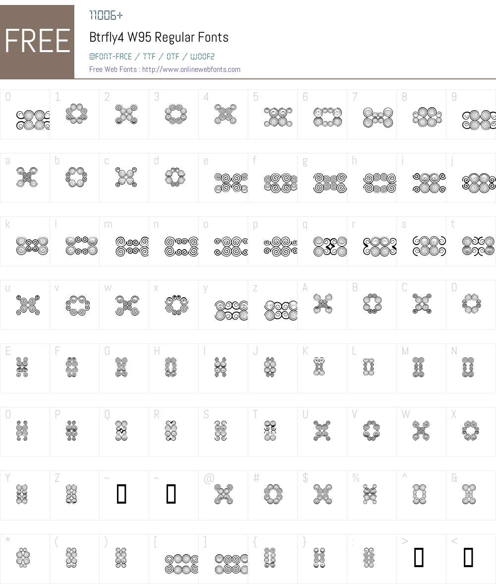 Btrfly4 Font Screenshots