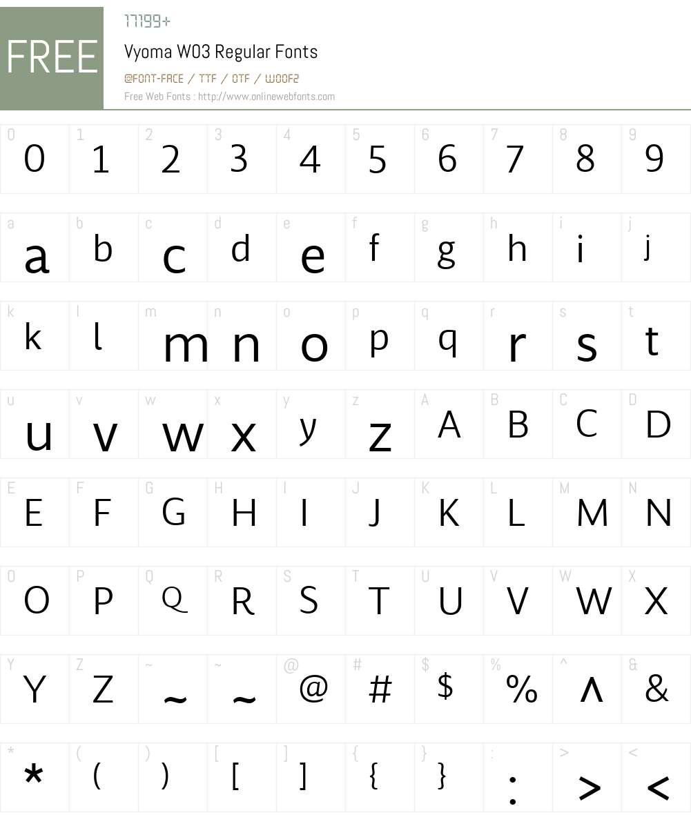 Vyoma Font Screenshots