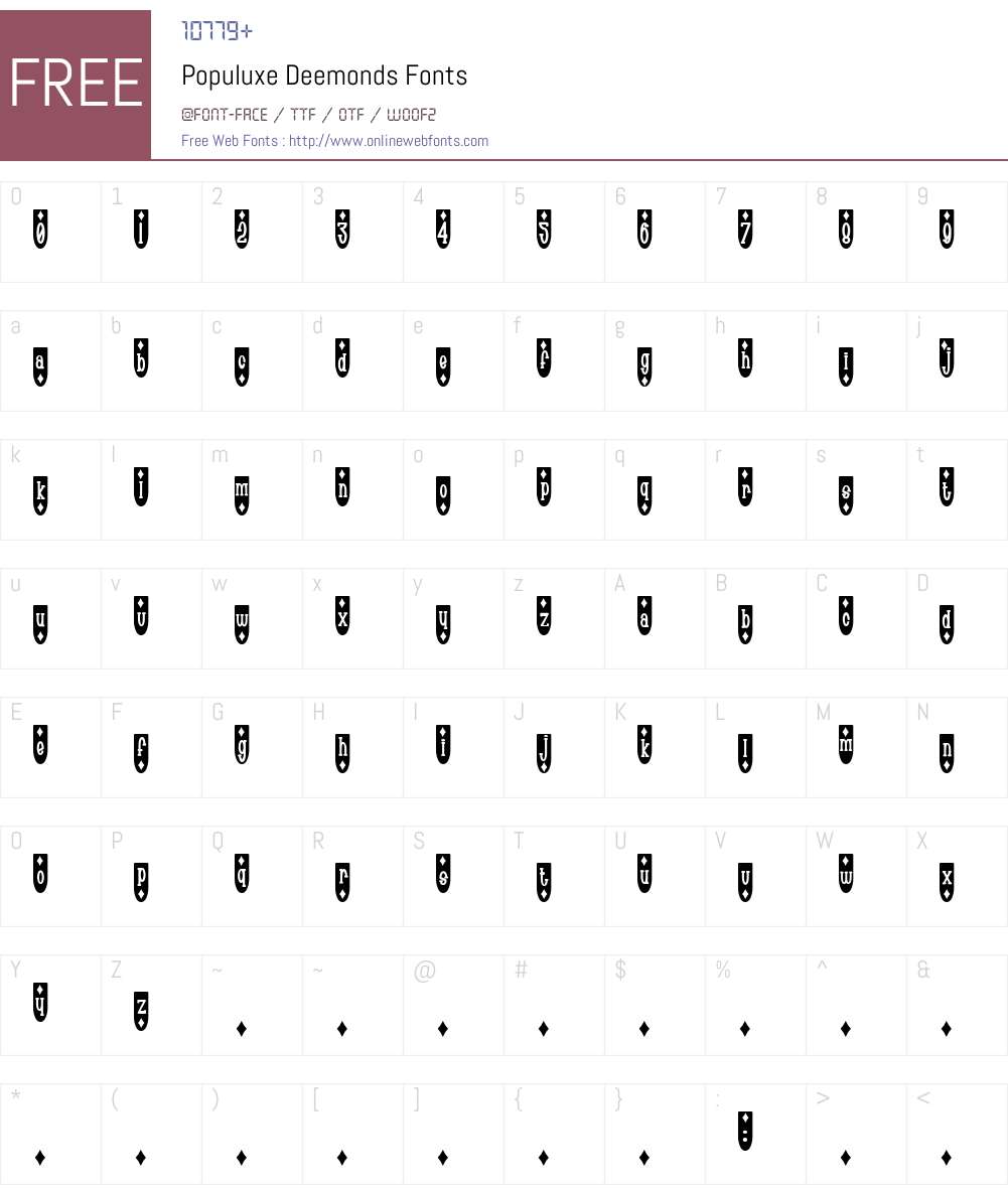 Populuxe Deemonds Font Screenshots