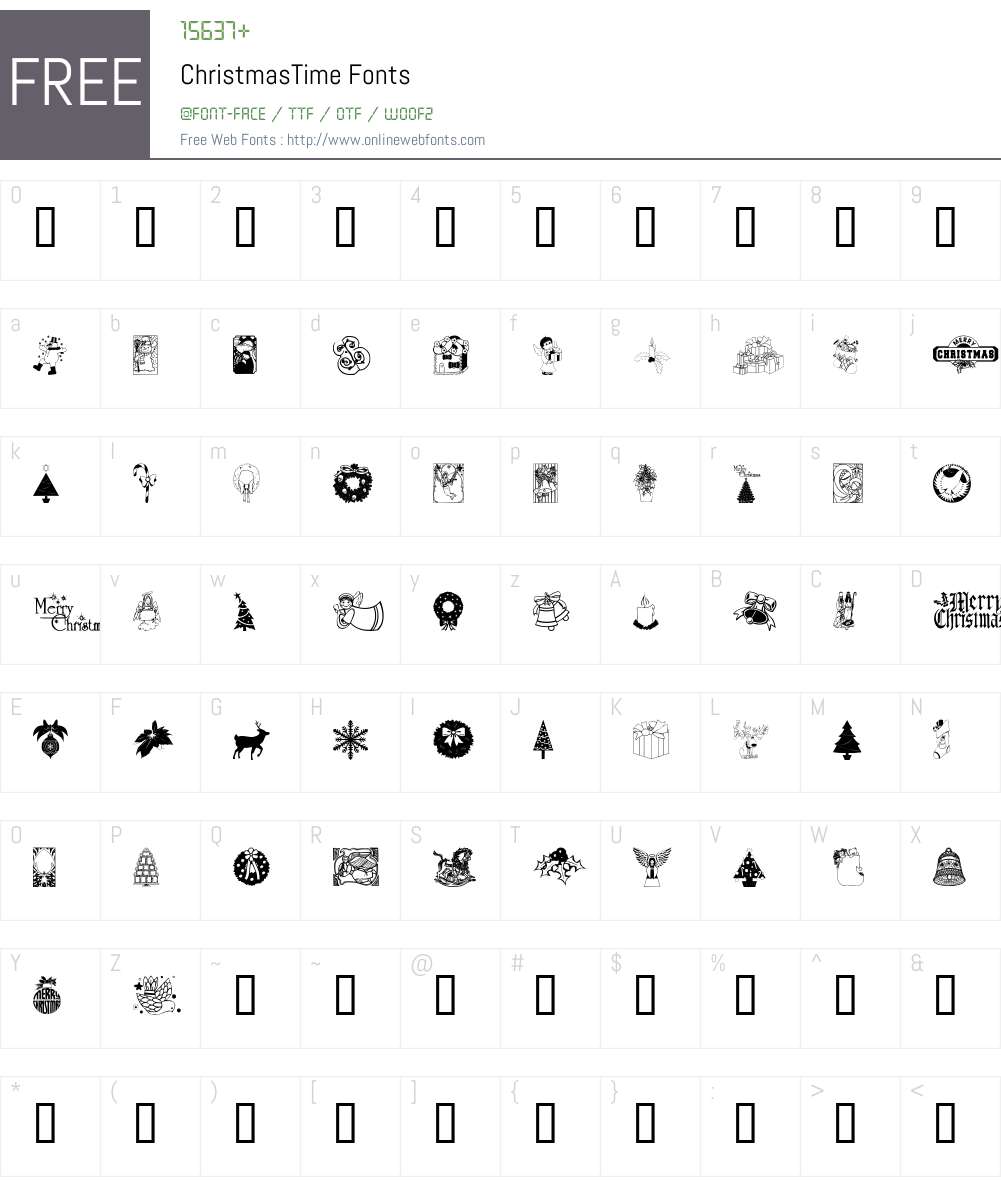 ChristmasTime Font Screenshots