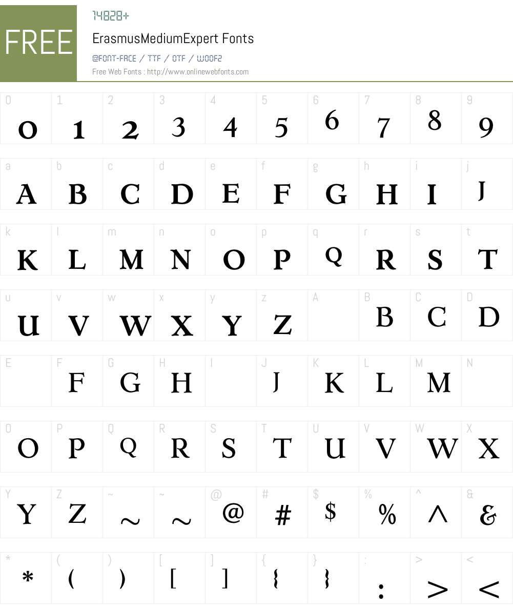 ErasmusMediumExpert Font Screenshots