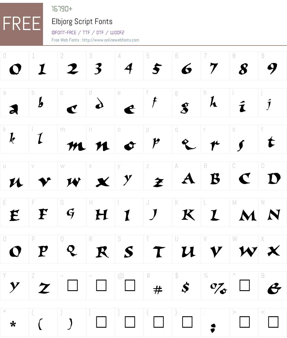 Elbjorg Font Screenshots