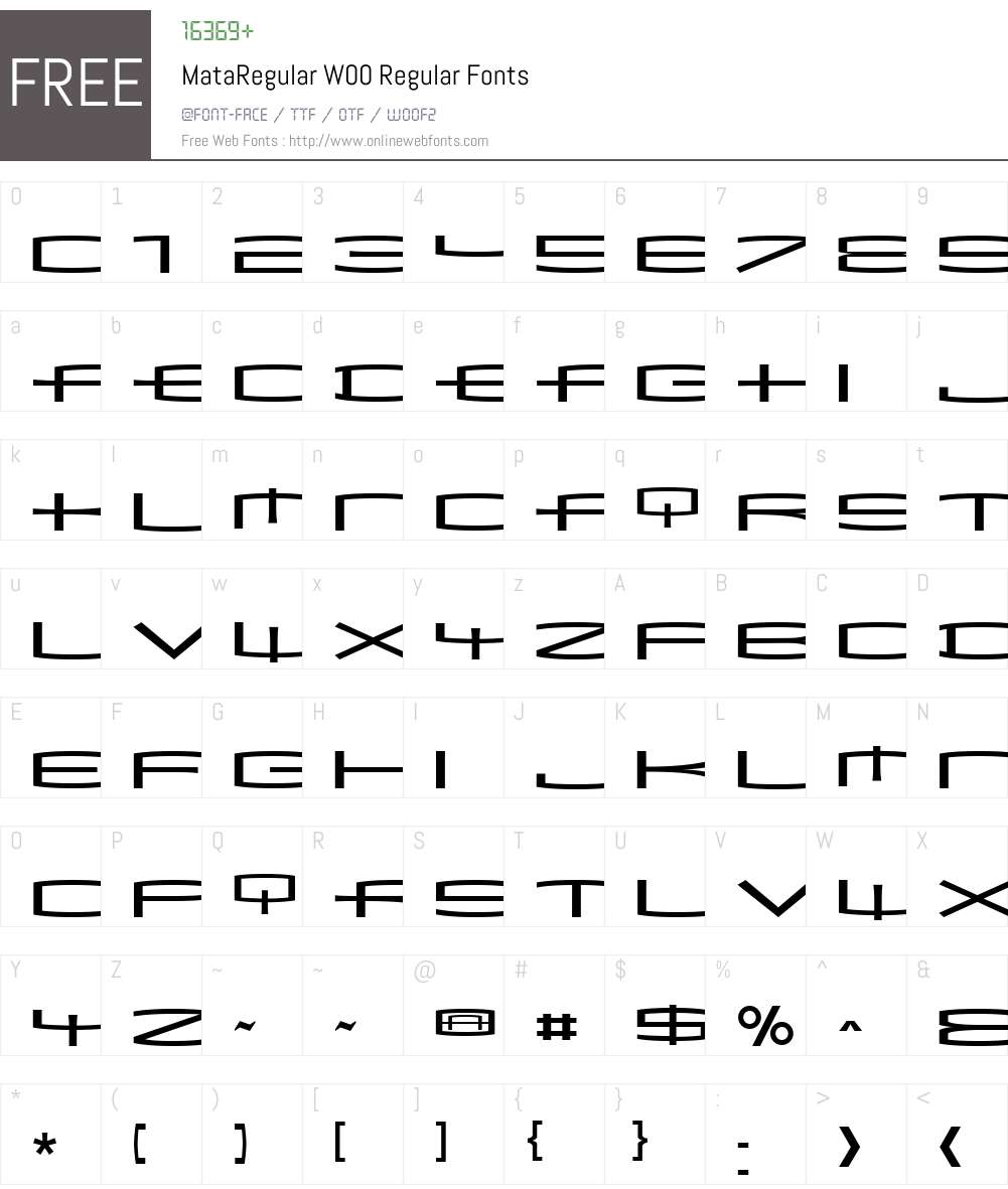 Mata Font Screenshots