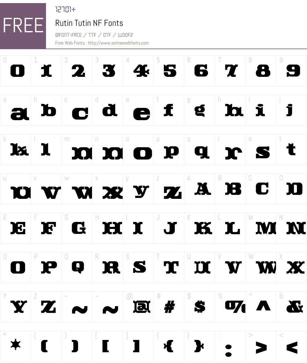Rutin Tutin NF Font Screenshots