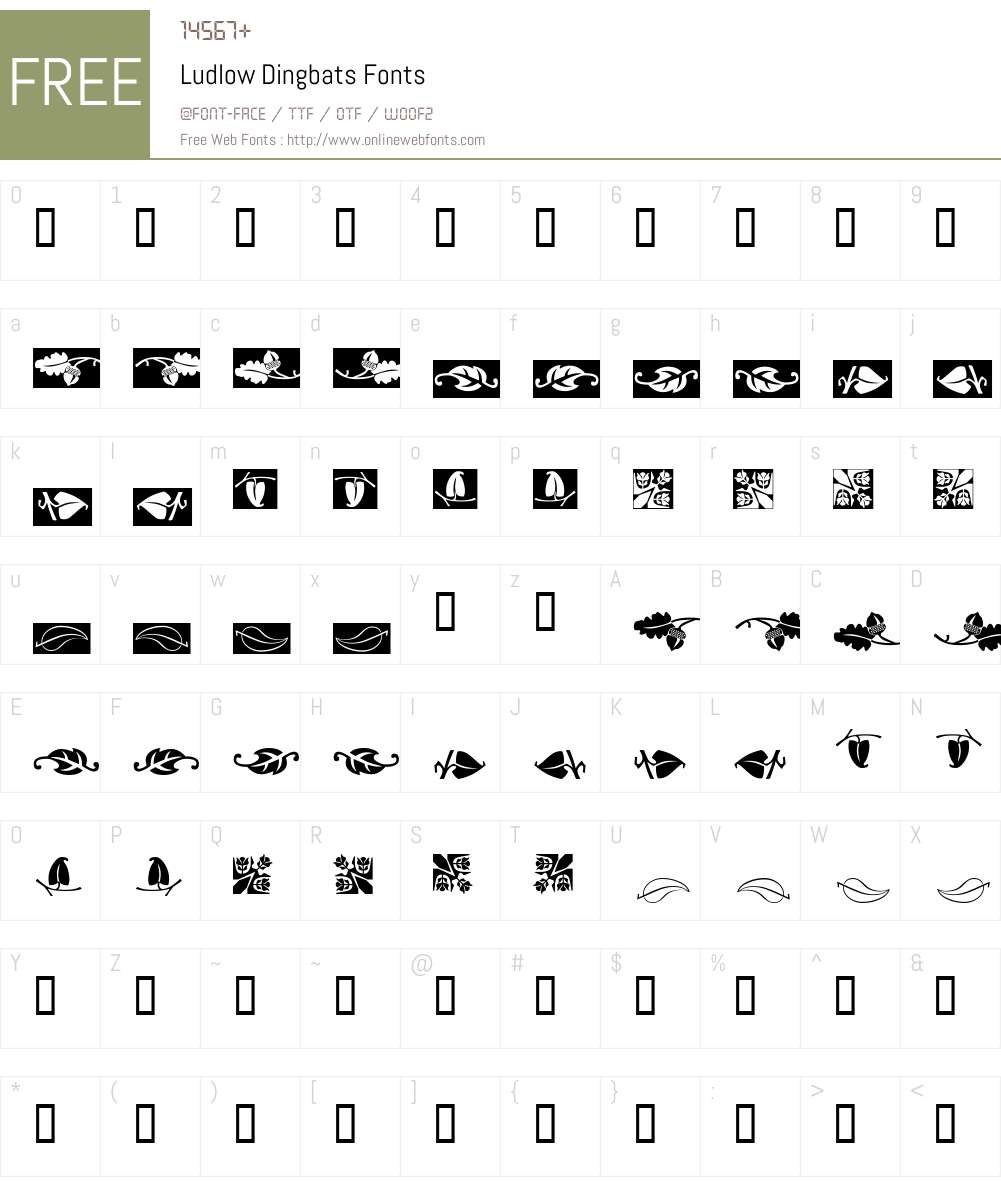 Ludlow Font Screenshots