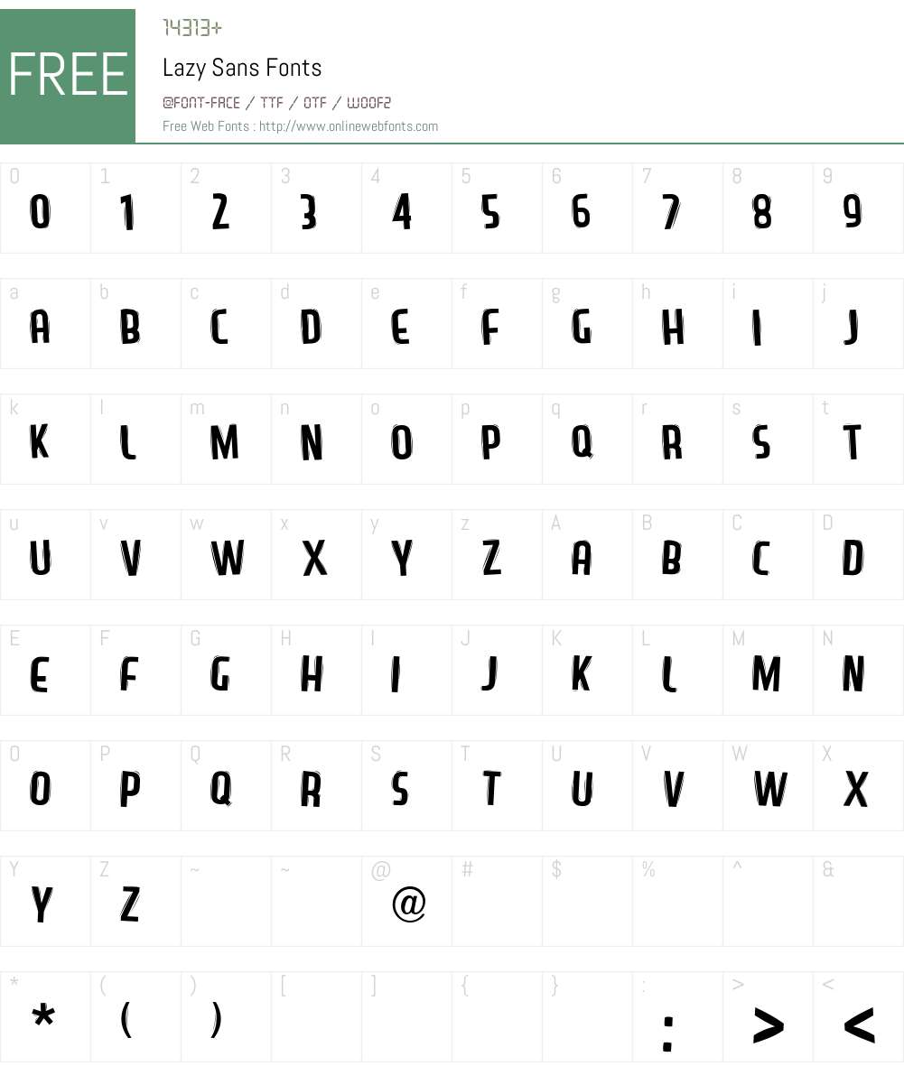 Lazy Sans Font Screenshots