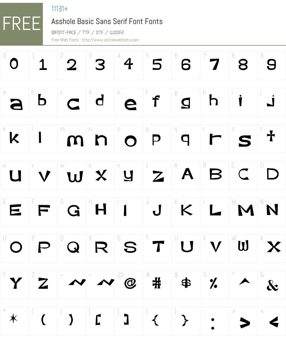 iaAsshole Font Screenshots