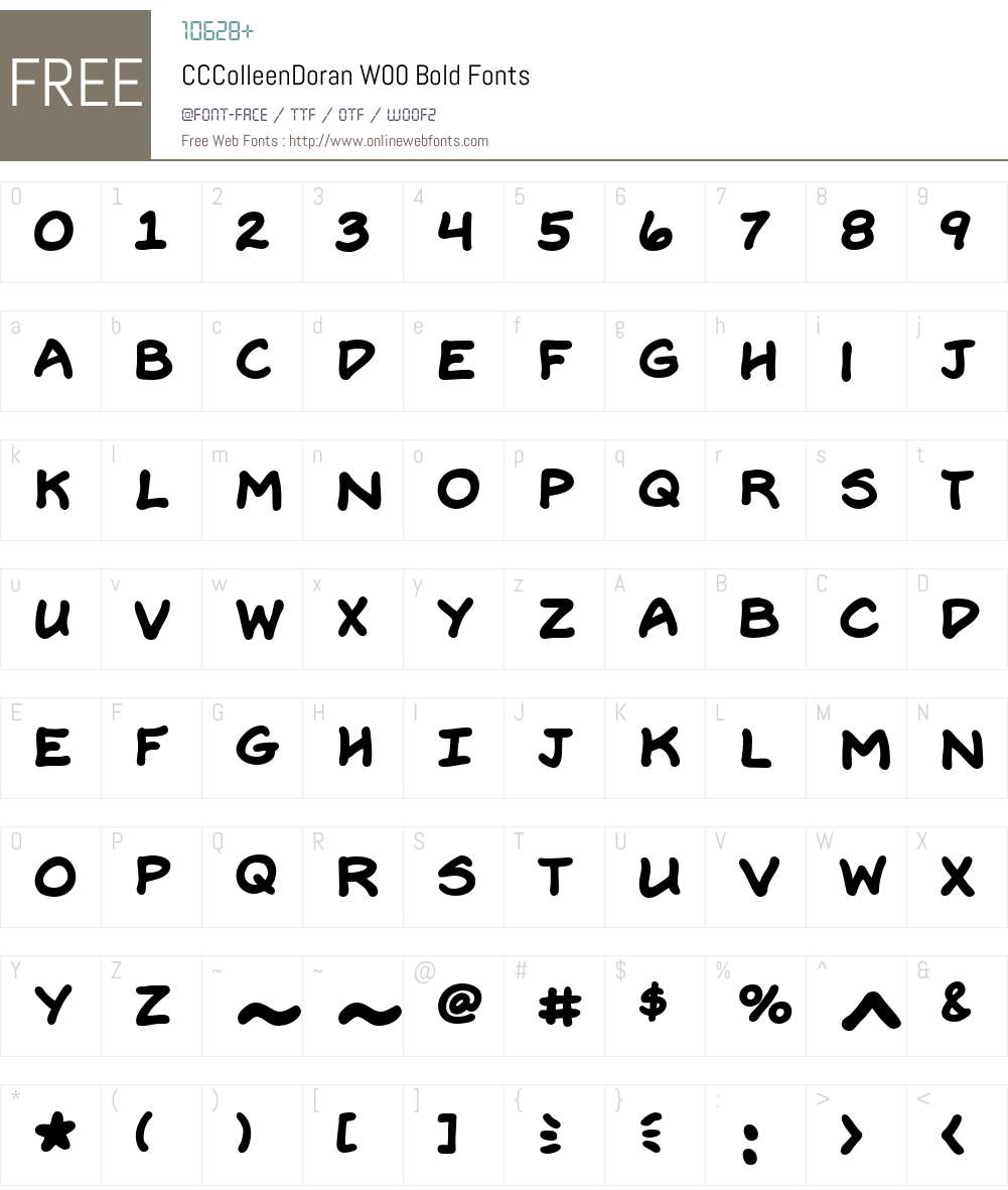 CCColleenDoranW00-Bold Font Screenshots