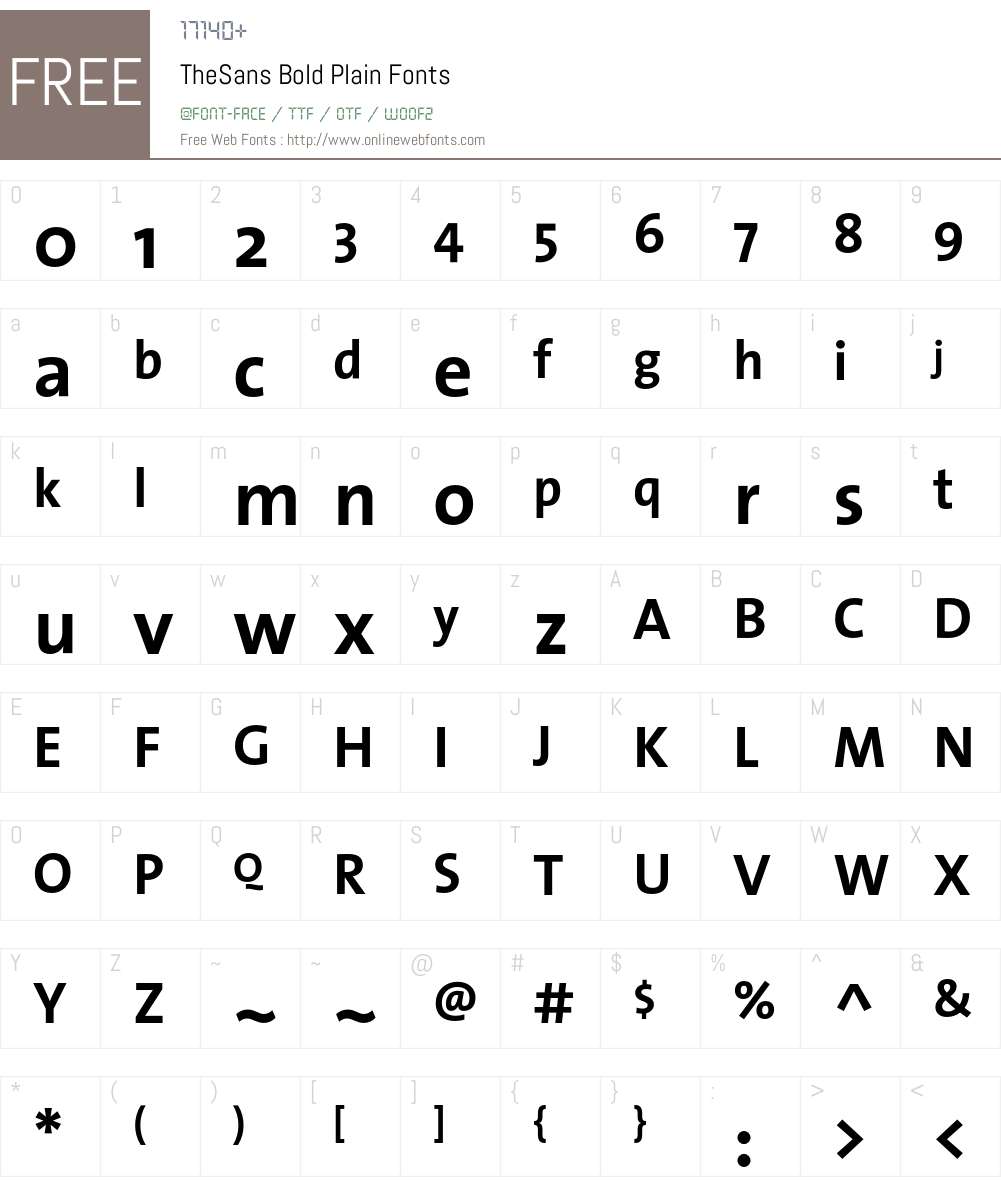 The Sans Bold- Font Screenshots