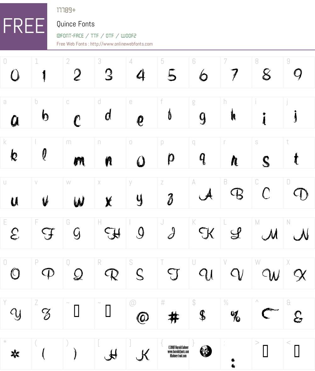Quince Font Screenshots