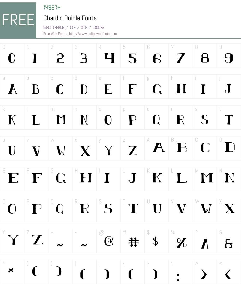 Chardin Doihle Font Screenshots