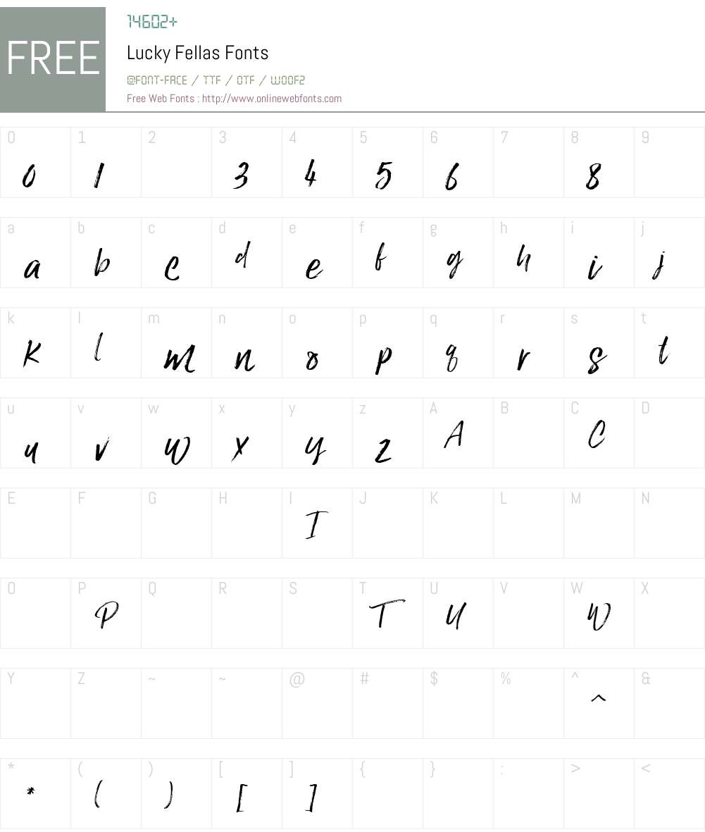 LuckyFellas Font Screenshots