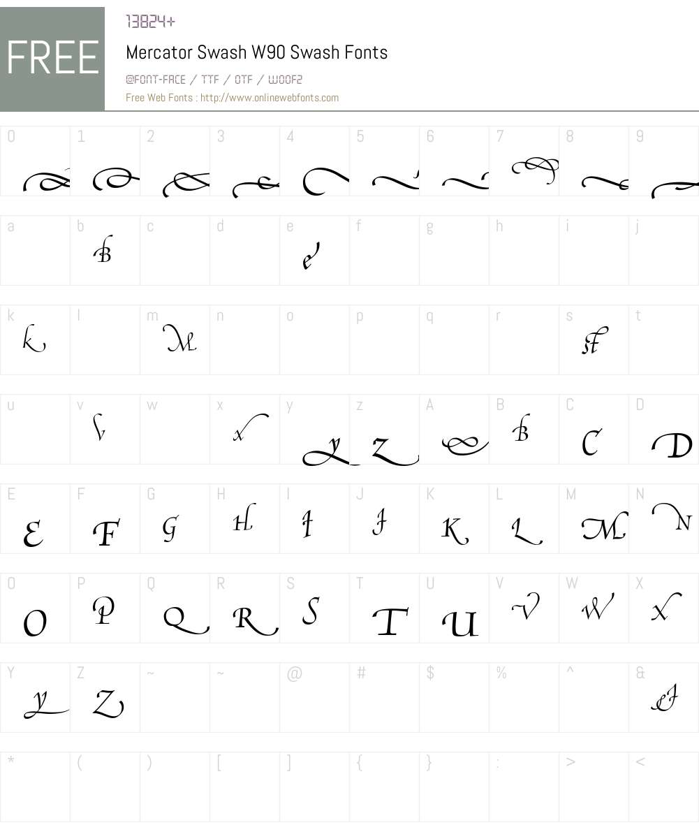 Mercator Font Screenshots