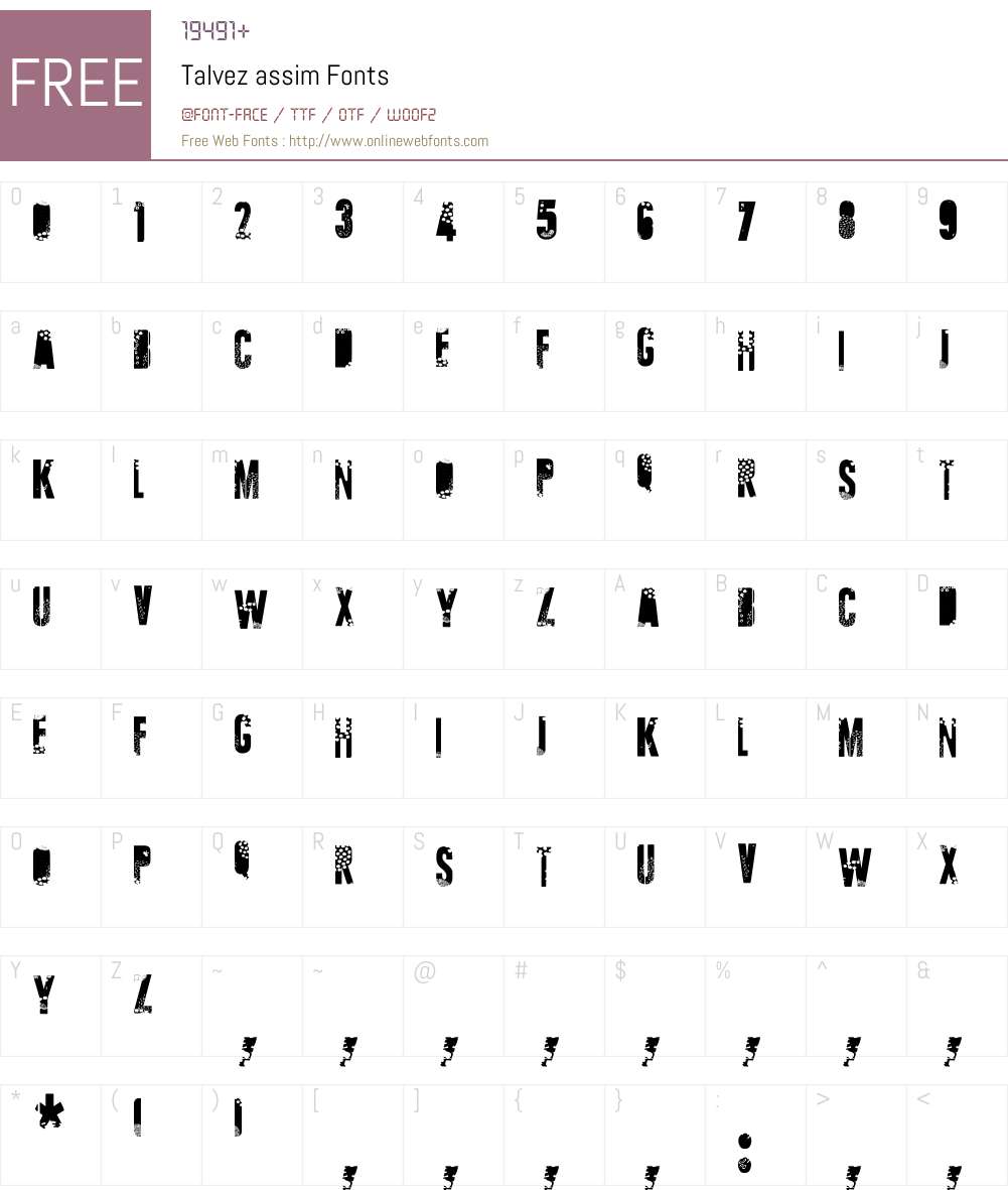 Talvez assim Font Screenshots