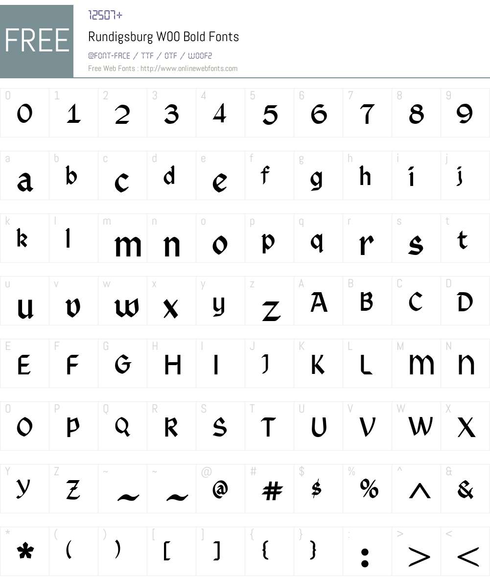RundigsburgW00-Bold Font Screenshots