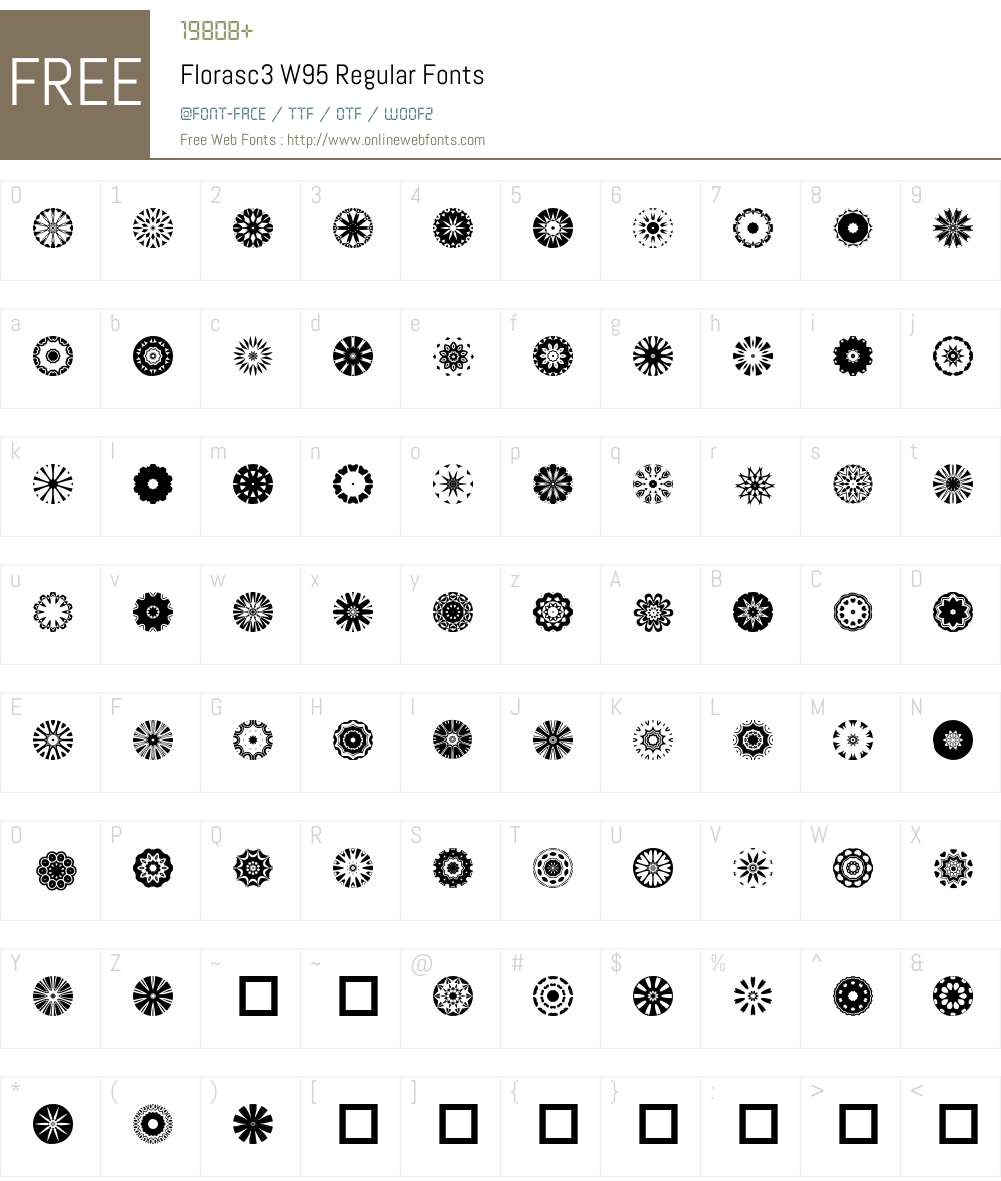 Florasc3 Font Screenshots