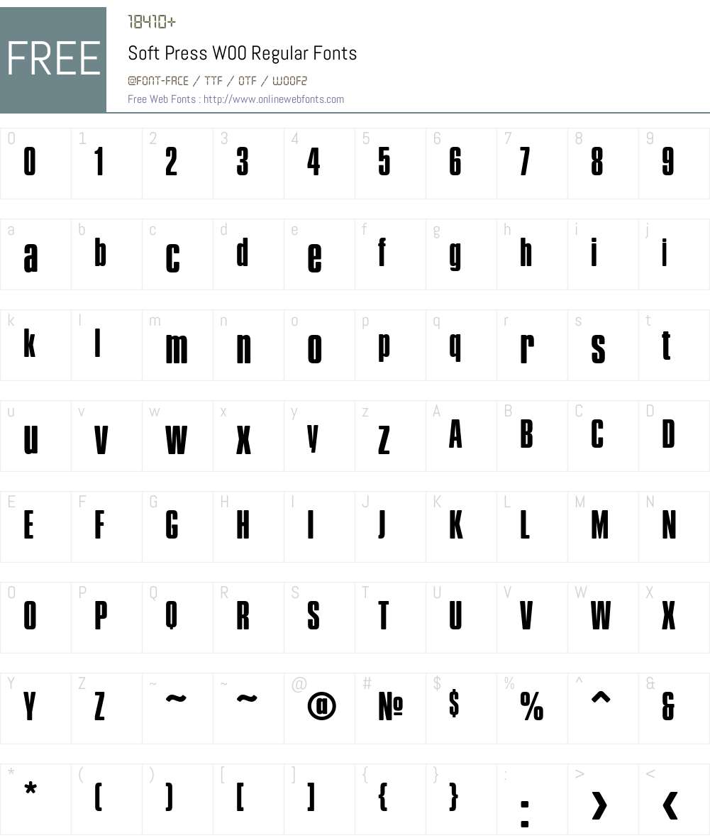 Soft Press Font Screenshots