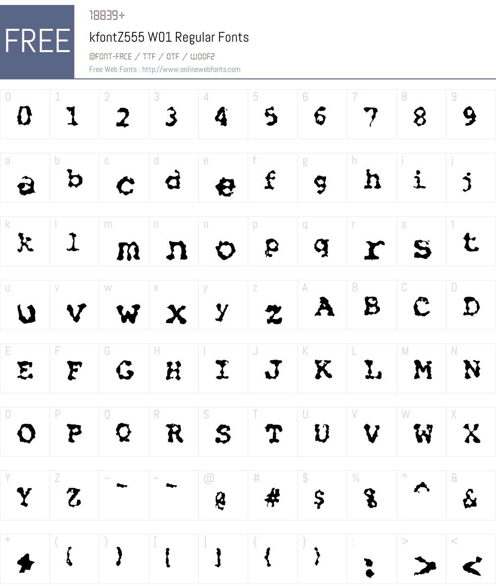 kfontZ555W01-Regular Font Screenshots