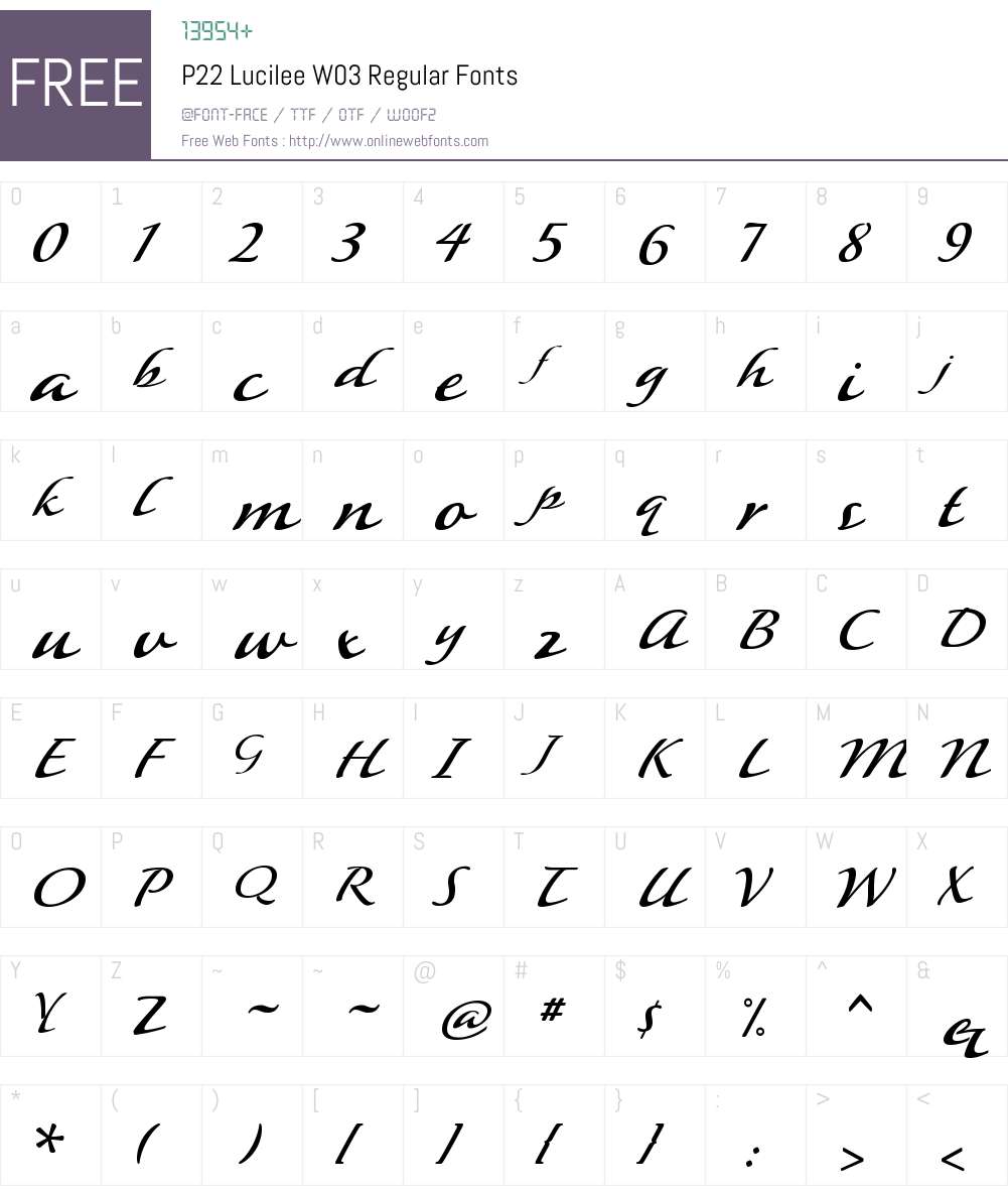 P22 Lucilee Font Screenshots