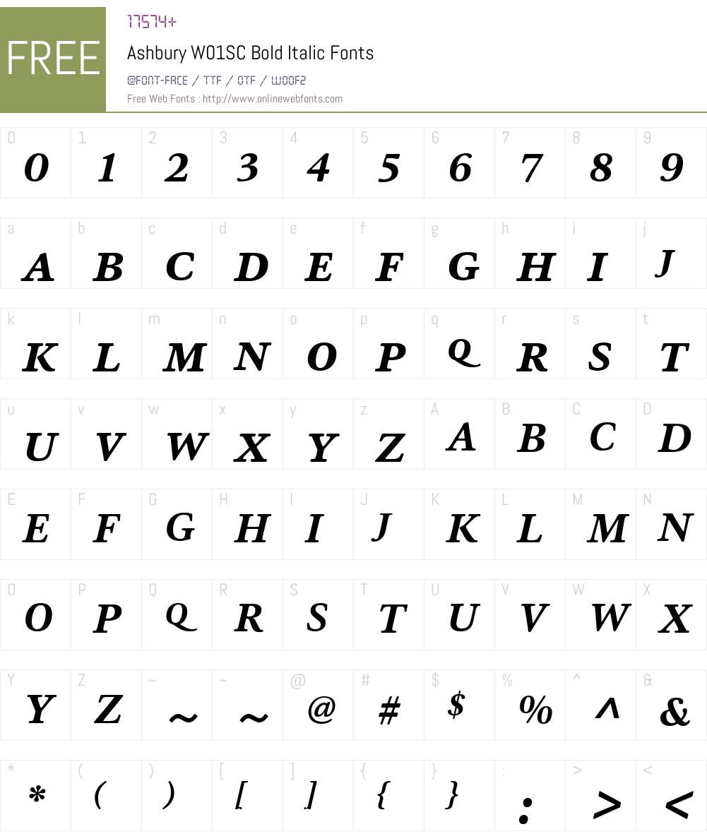 HT Ashbury Font Screenshots