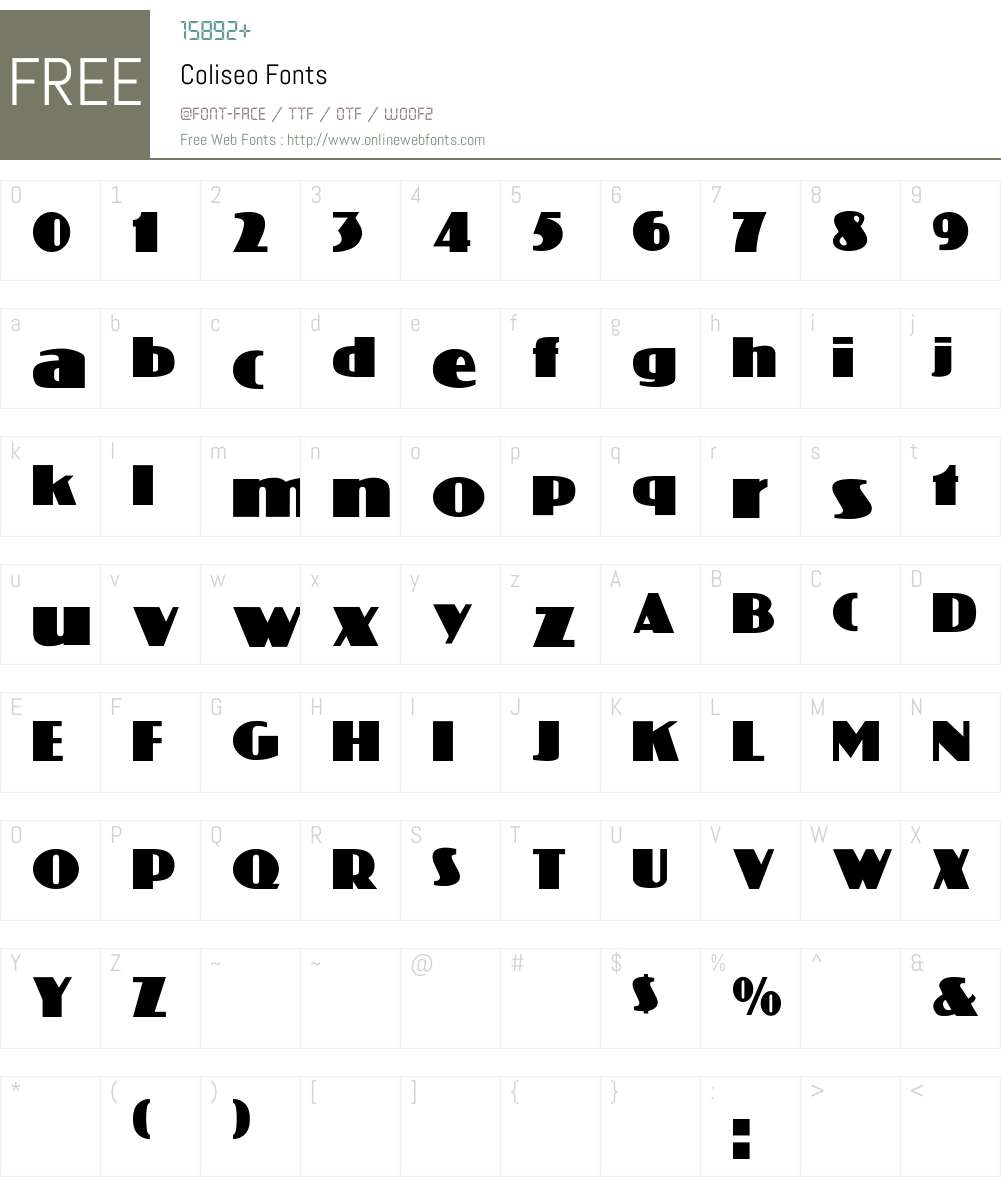 Coliseo Font Screenshots