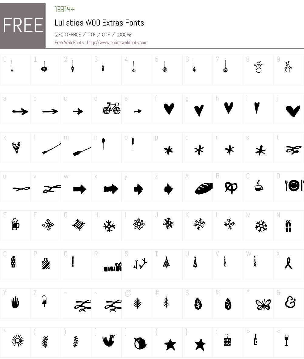 Lullabies Font Screenshots