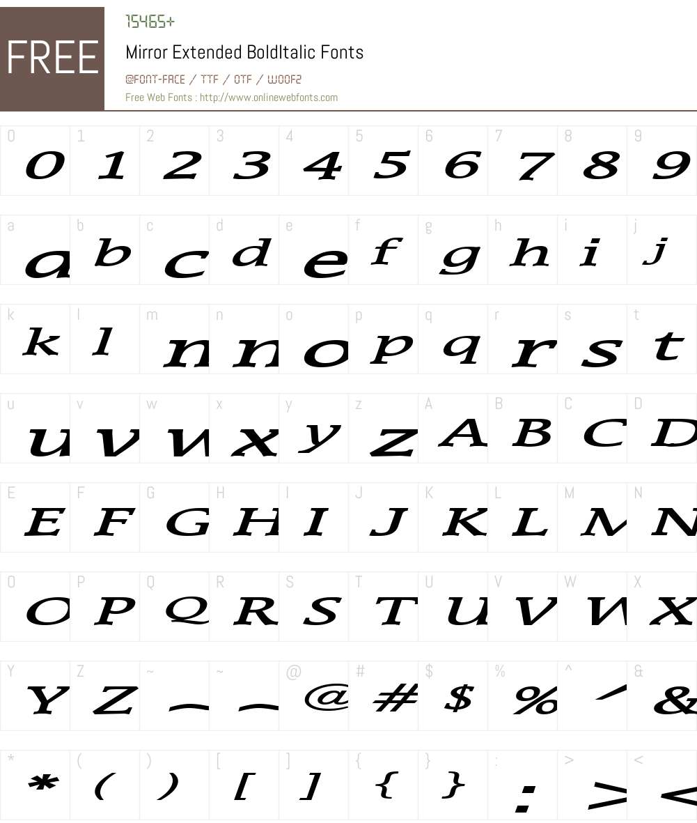 Mirror Extended Font Screenshots