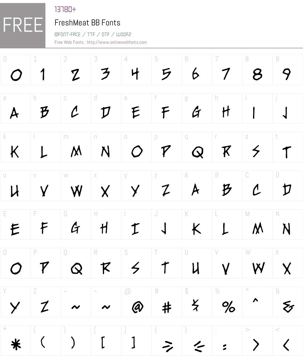 FreshMeatBB Font Screenshots