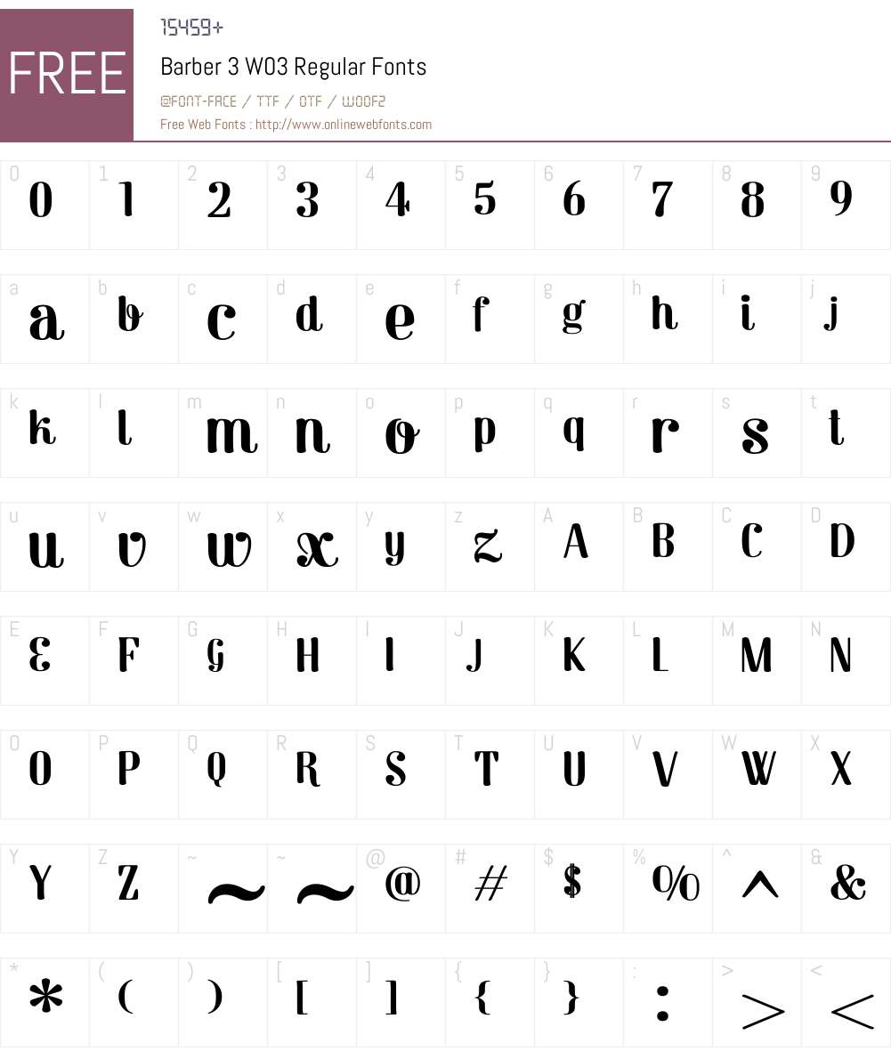 Barber Font Screenshots