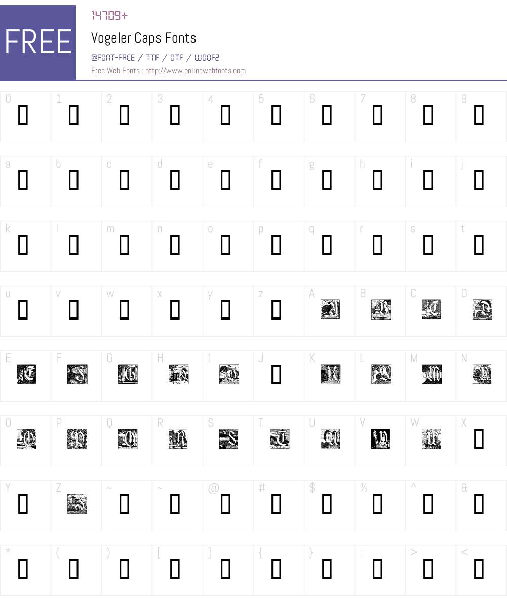 Vogeler Caps Font Screenshots