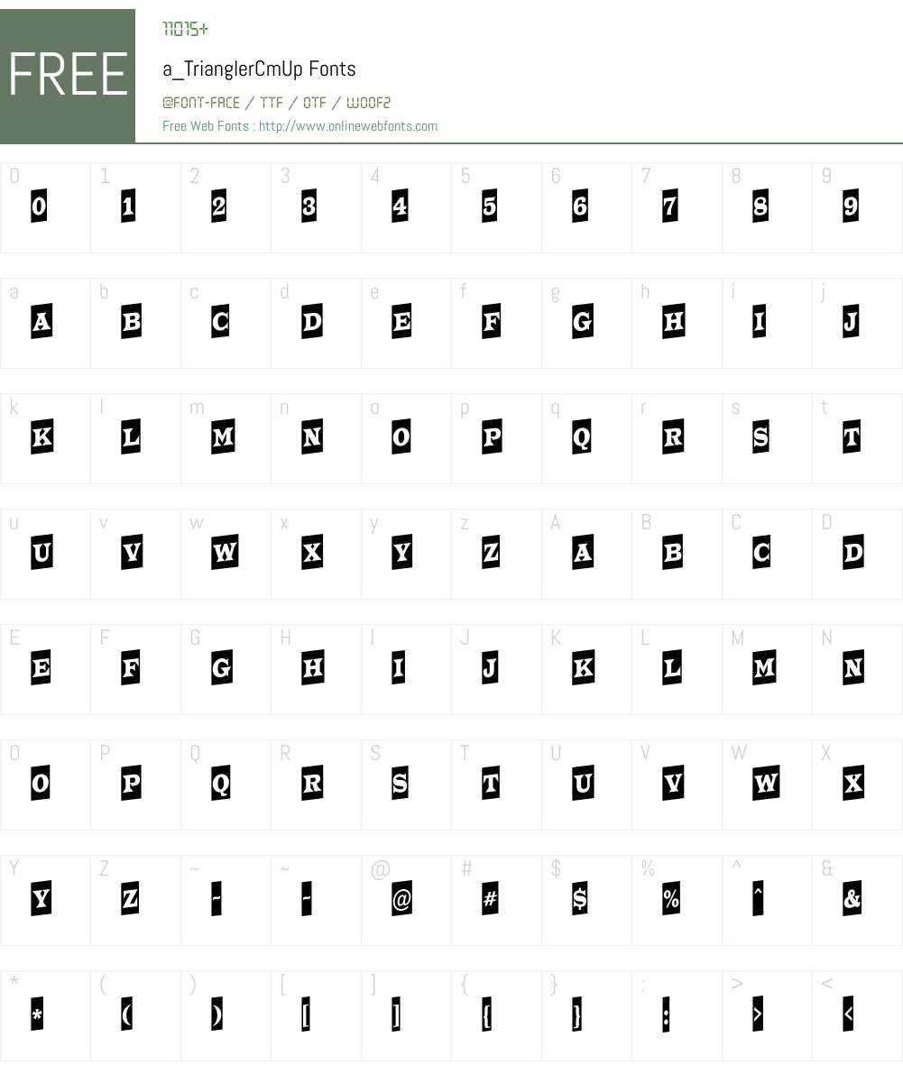 a_TrianglerCmUp Font Screenshots