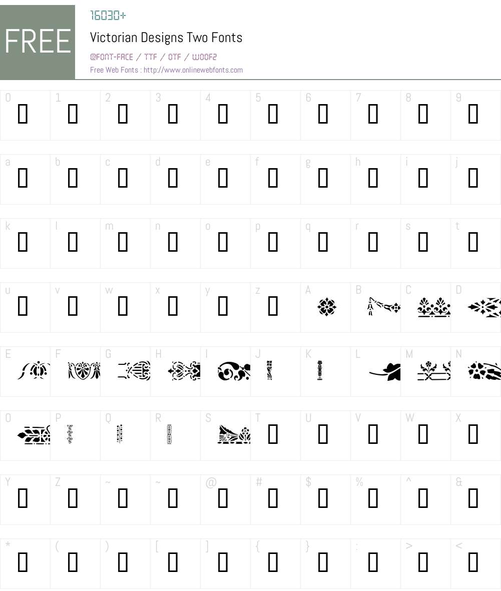 Victorian Designs Two Font Screenshots