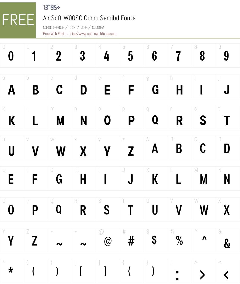 Air Soft Font Screenshots