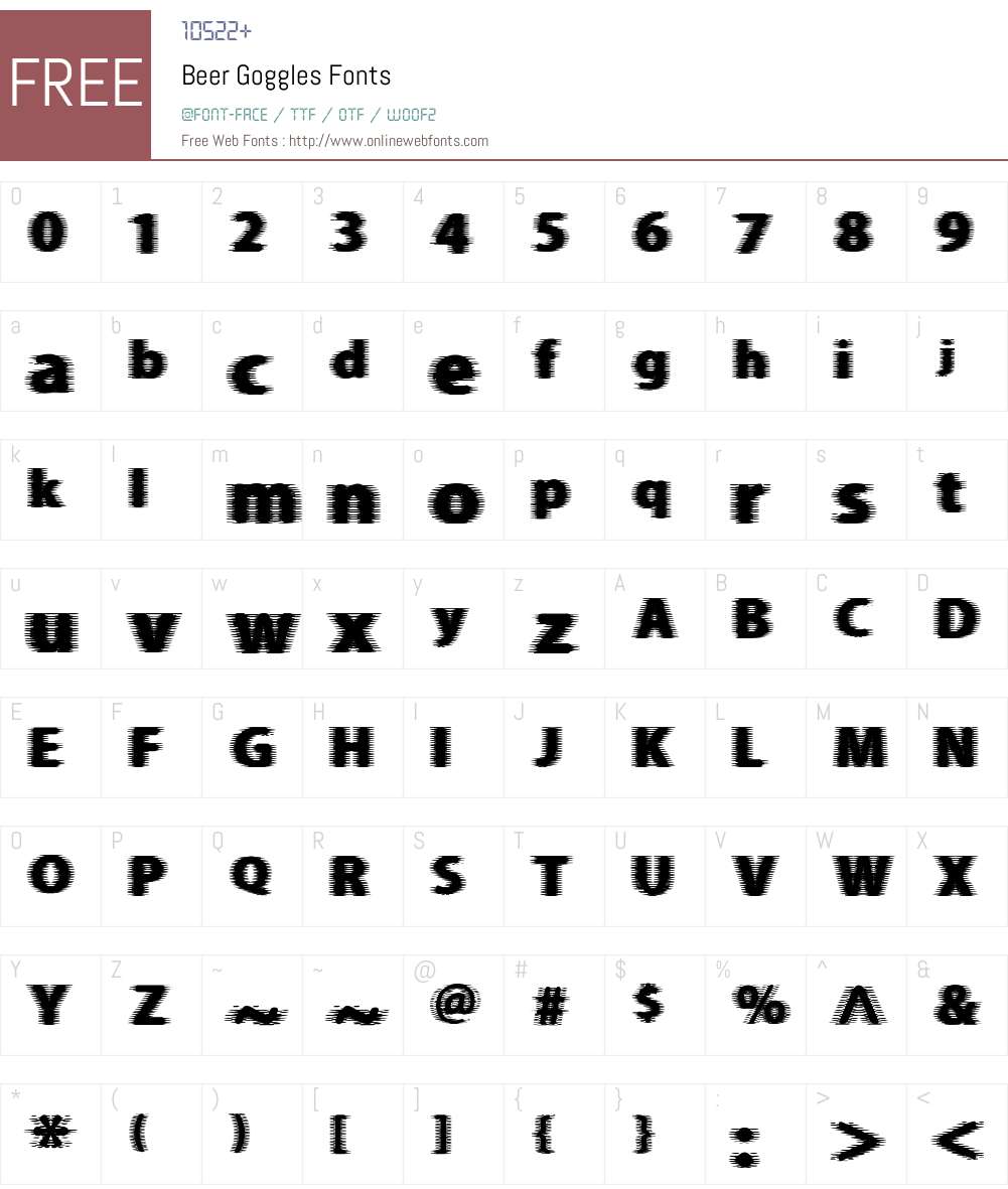 Beer Goggles Font Screenshots