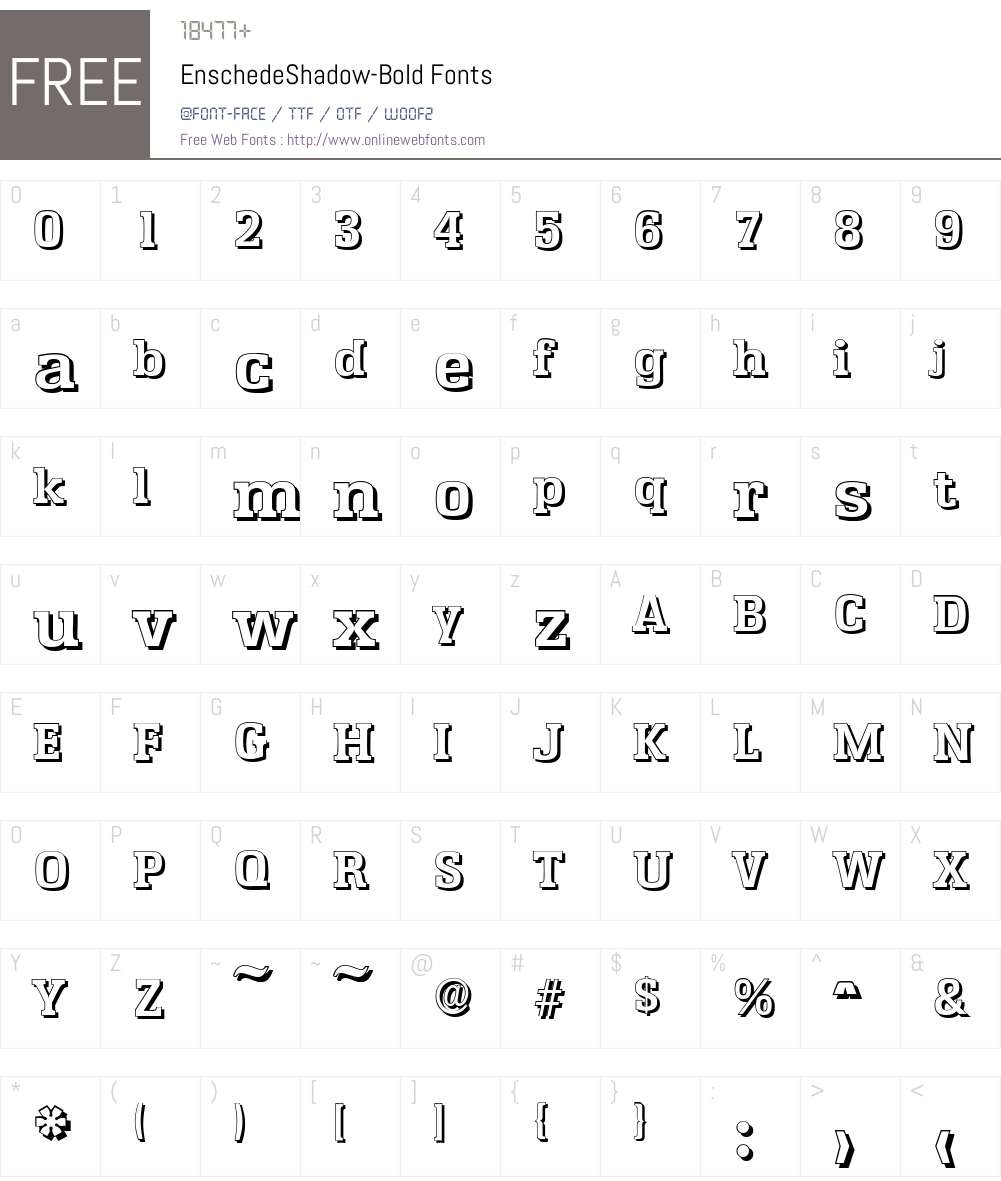 EnschedeShadow Font Screenshots