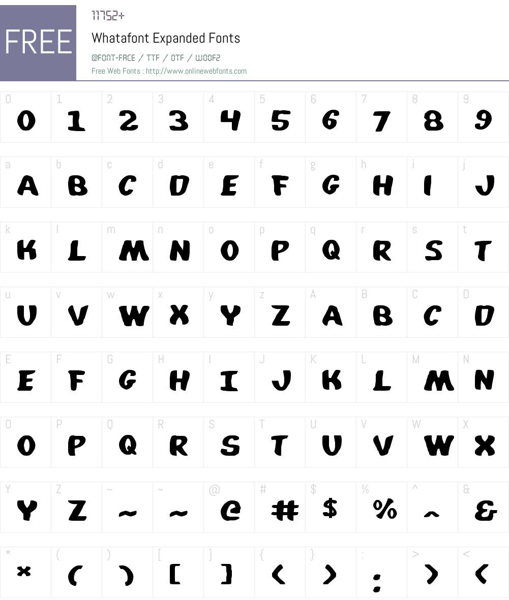 Whatafont Expanded Font Screenshots