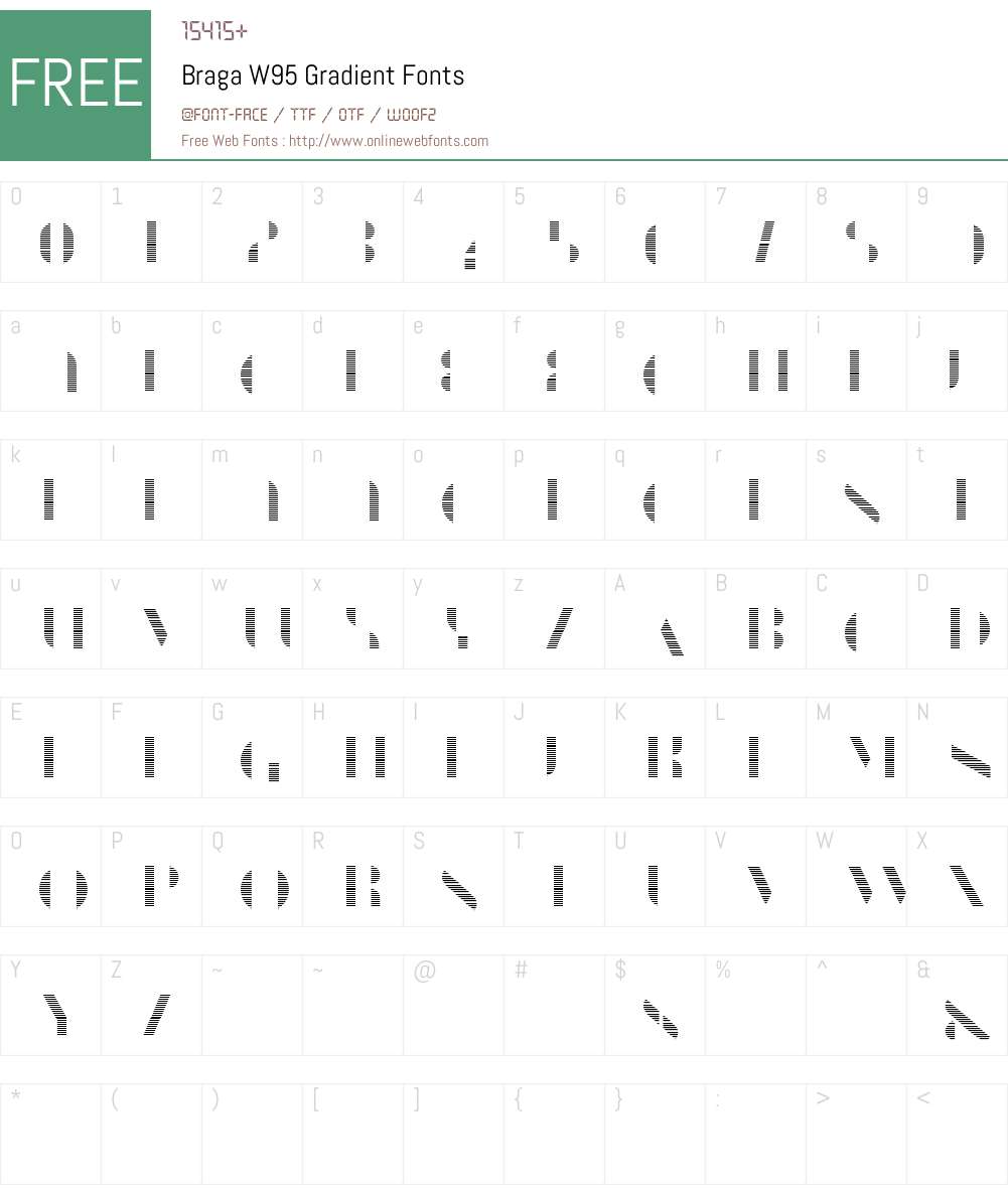 BragaW95-Gradient Font Screenshots