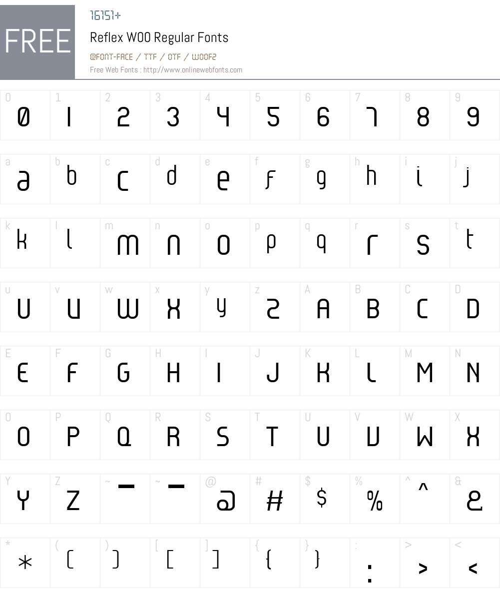ReflexW00-Regular Font Screenshots