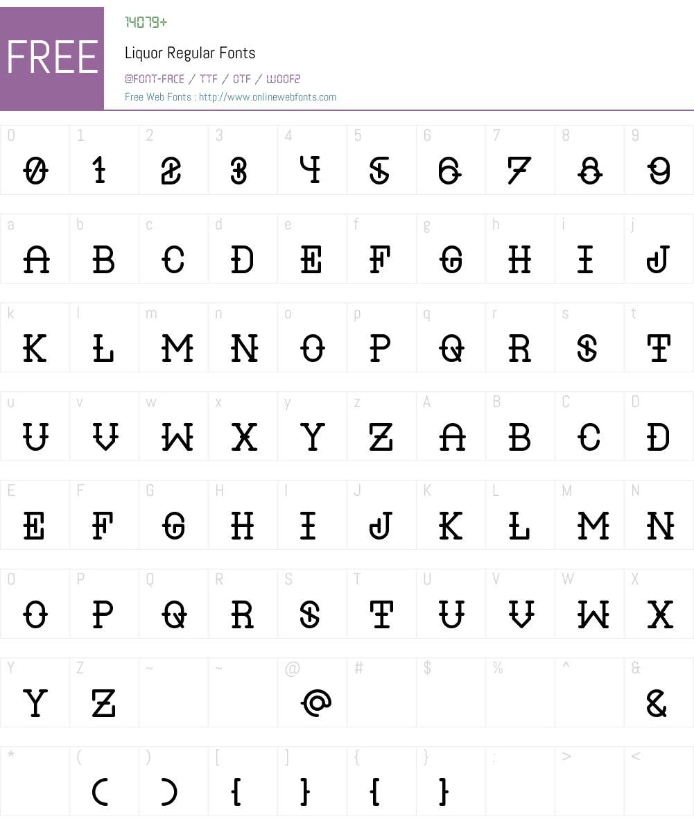 Liquor Font Screenshots