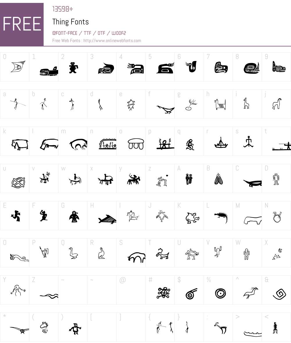 Thing Font Screenshots