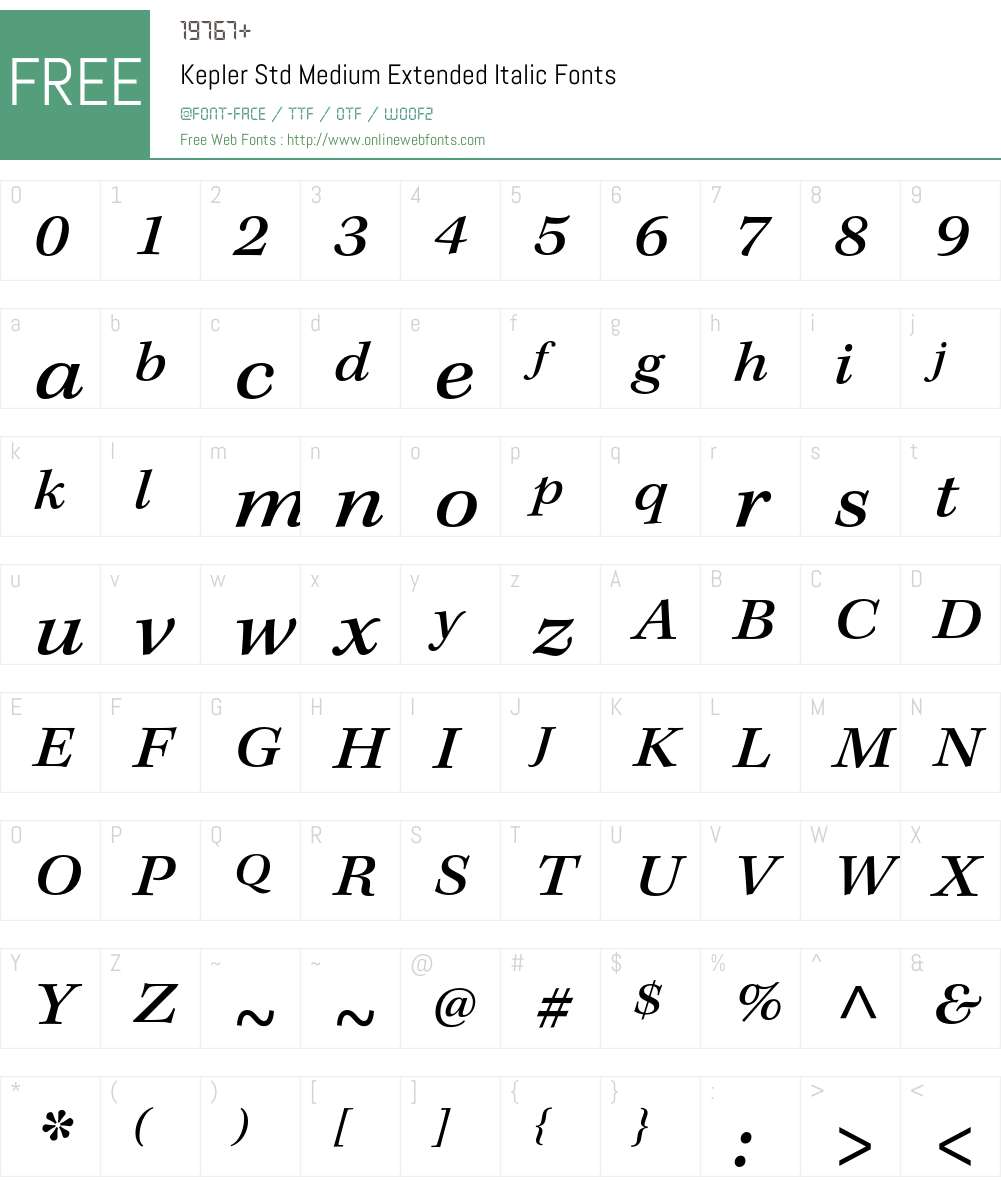 Kepler Std Font Screenshots