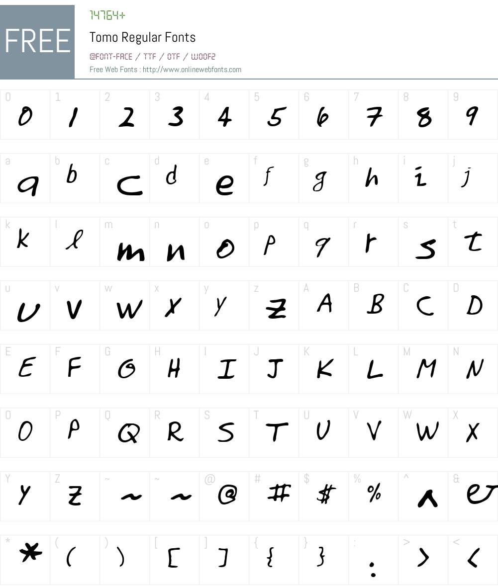 Tomo Font Screenshots
