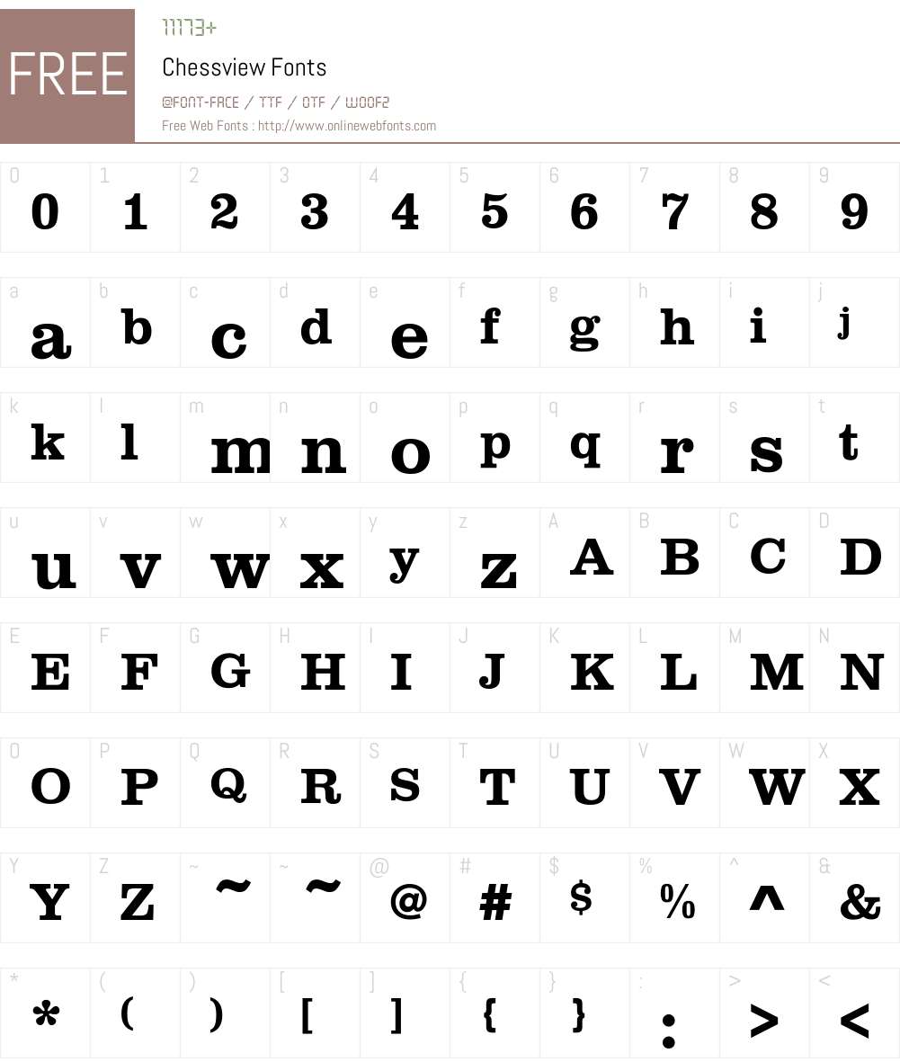 Chessview Font Screenshots