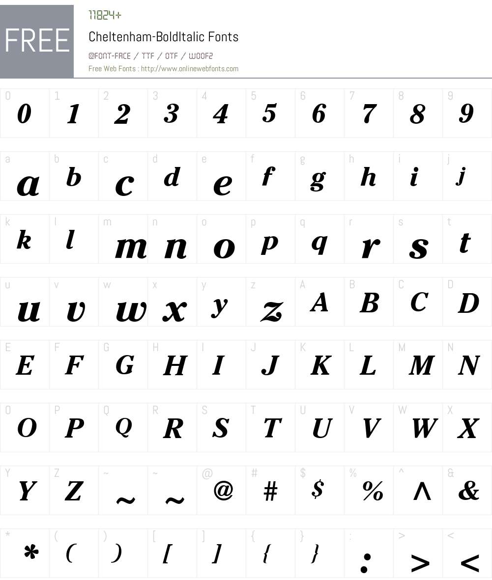 Cheltenham Font Screenshots