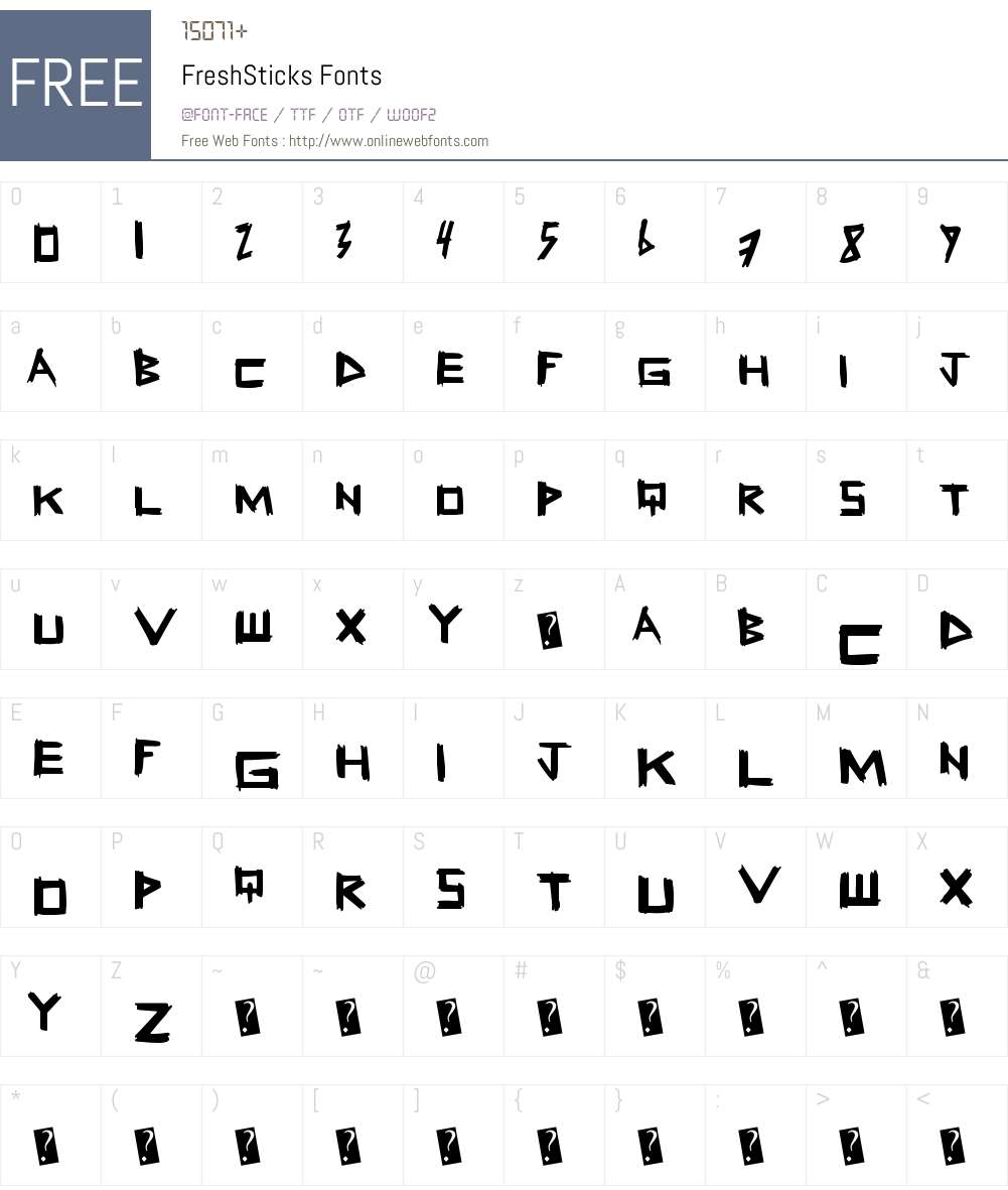 FreshSticks Font Screenshots