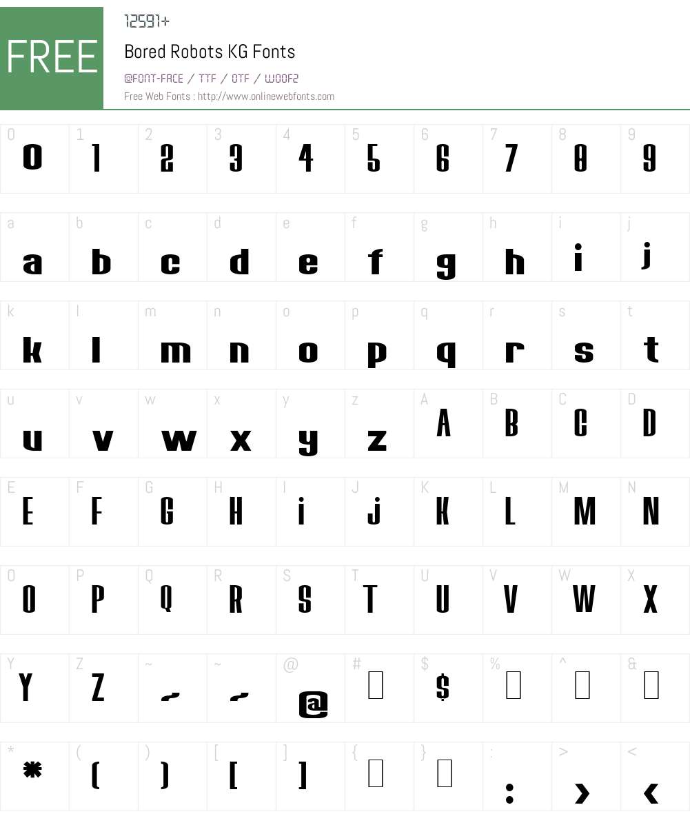 Bored Robots KG Font Screenshots